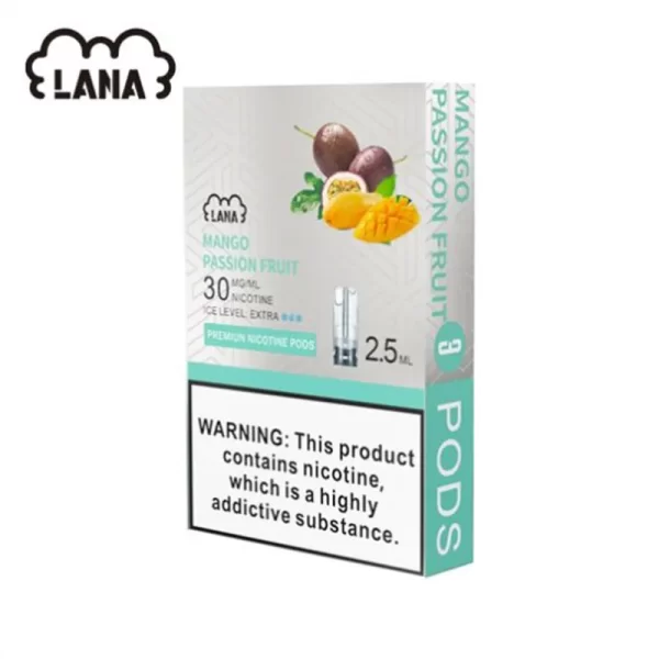 LANA煙彈芒果＆百香果口味包裝