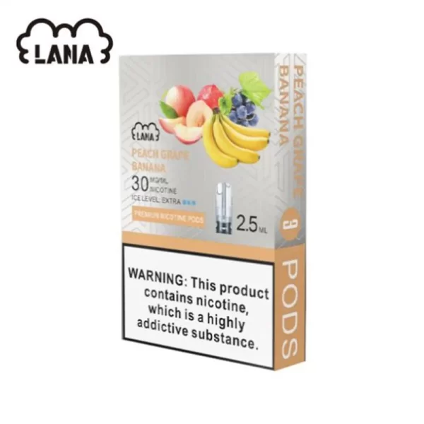 LANA煙彈蜜桃葡萄香蕉口味包裝