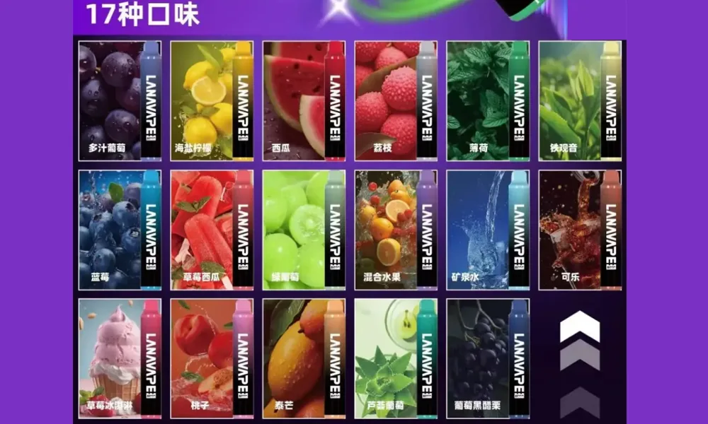 LANA拋棄式一次性電子煙口味大全