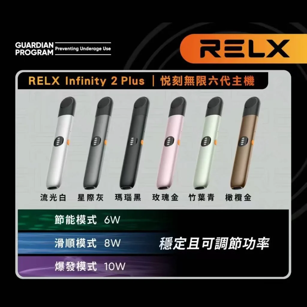 RELX6代主機6種顏色